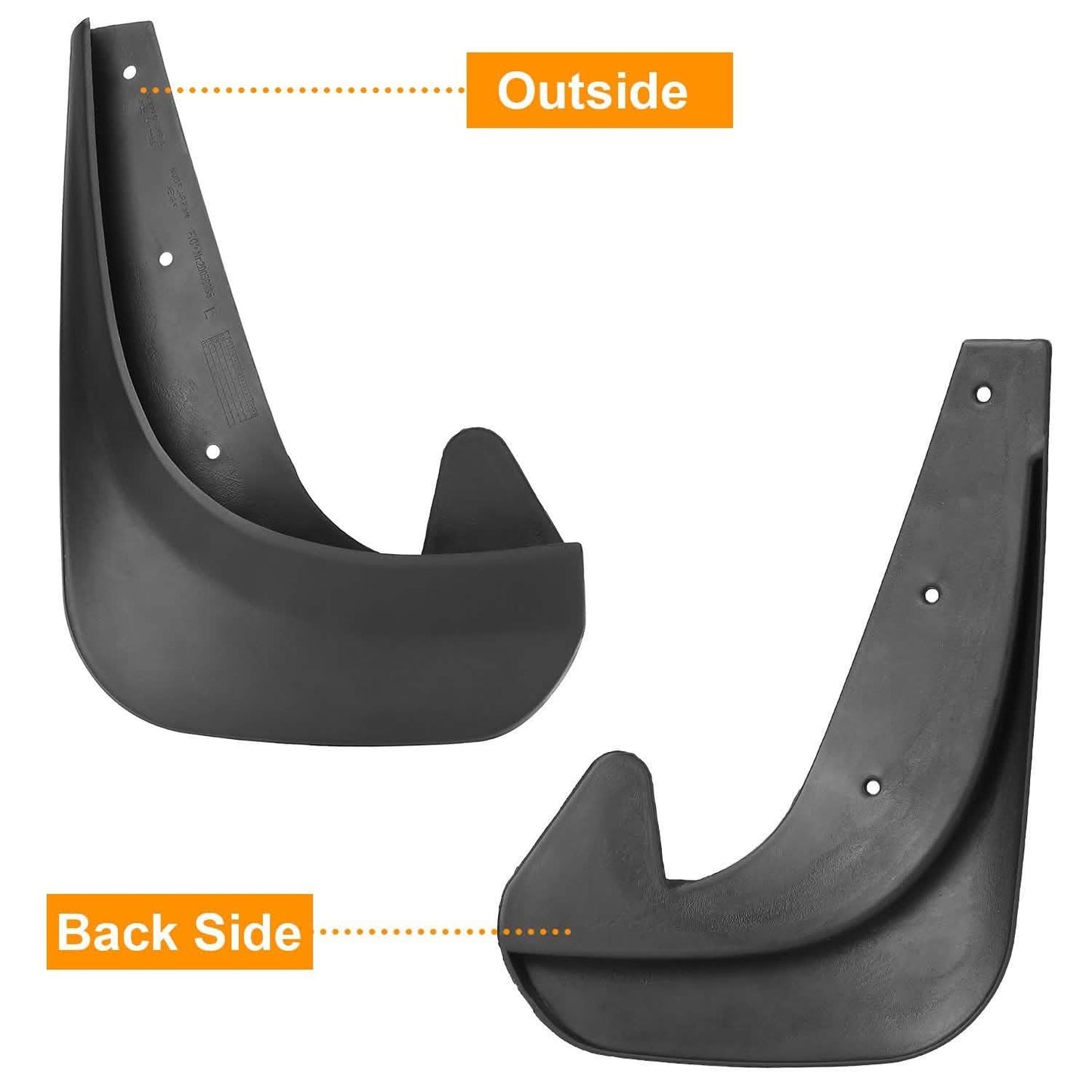 4-Piece: Universal Fit Car Mudguard Flaps Automotive - Tophatter Daily Deals