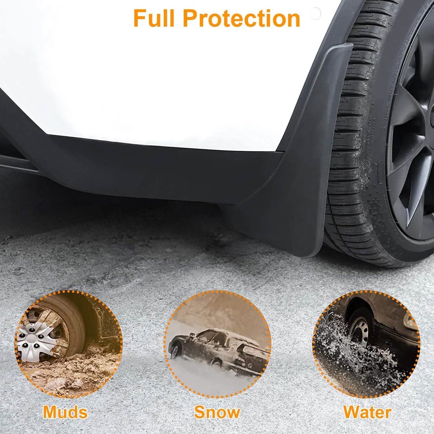 4-Piece: Universal Fit Car Mudguard Flaps Automotive - Tophatter Daily Deals