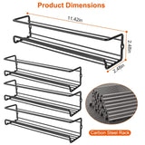 4-Piece: Wall Mount Spice Racks Kitchen Storage - Tophatter Daily Deals