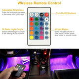 4-Pieces: 36 LEDs 12V Car Atmosphere Light Strip Automotive - Tophatter Daily Deals