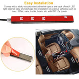 4-Pieces: 36 LEDs 12V Car Atmosphere Light Strip Automotive - Tophatter Daily Deals