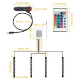 4-Pieces: 36 LEDs 12V Car Atmosphere Light Strip Automotive - Tophatter Daily Deals