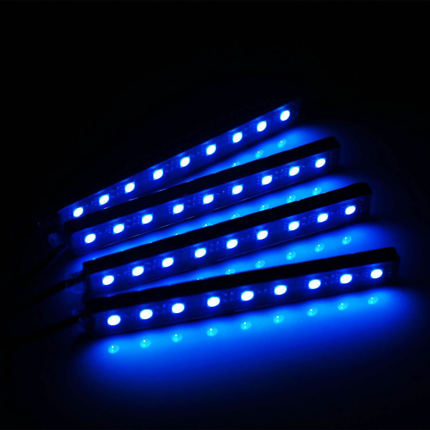 4-Pieces: 36 LEDs 12V Car Atmosphere Light Strip Automotive - Tophatter Daily Deals