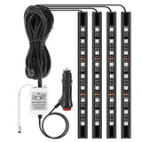 4-Pieces: 36 LEDs 12V Car Atmosphere Light Strip Automotive - Tophatter Daily Deals