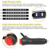 4-Pieces: 36 LEDs 12V Car Atmosphere Light Strip Automotive - Tophatter Daily Deals