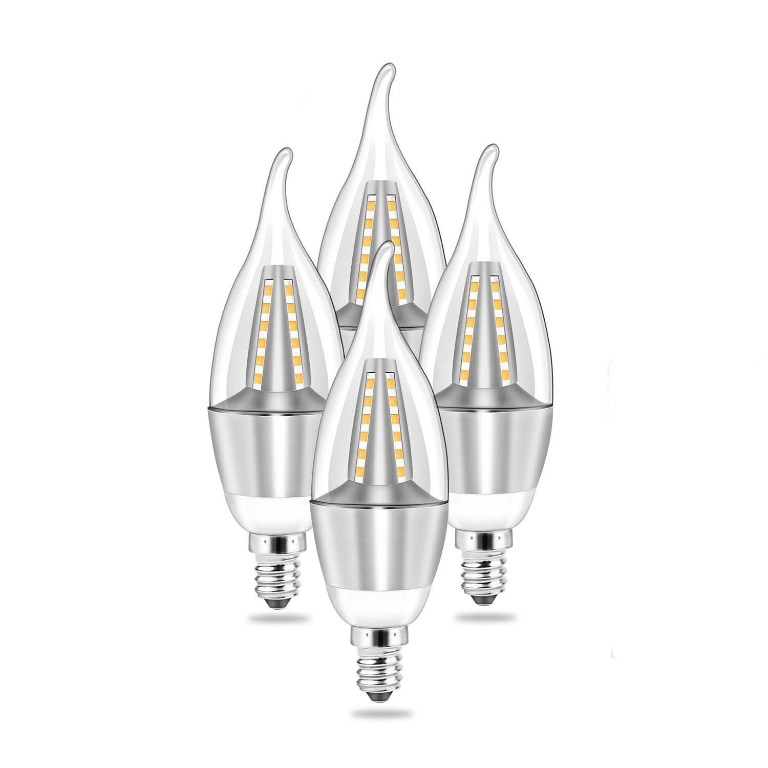 4-Pieces: 5W E12 Candelaria Bulbs Indoor Lighting - Tophatter Daily Deals