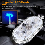 4-Pieces: Cordless Car Interior Light USB Rechargeable Automotive - Tophatter Daily Deals