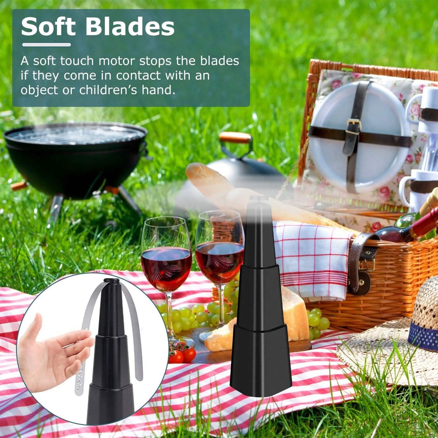 4-Pieces: Fly Repellent Fan Table Top Battery Powered Bug Deterrent Pest Control - Tophatter Daily Deals