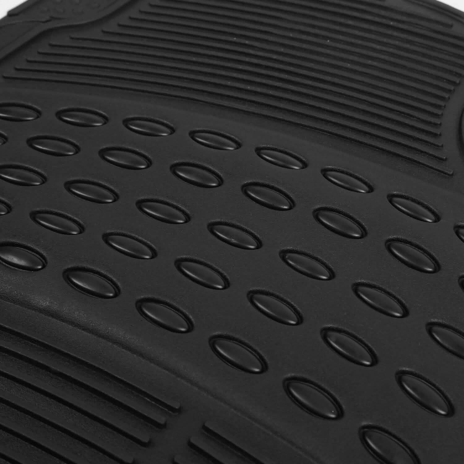 4-Pieces: Heavy Duty PVC Rubber Automotive Floor Mats with Trimmable Design Automotive - Tophatter Daily Deals
