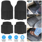 4-Pieces: Heavy Duty PVC Rubber Automotive Floor Mats with Trimmable Design Automotive - Tophatter Daily Deals