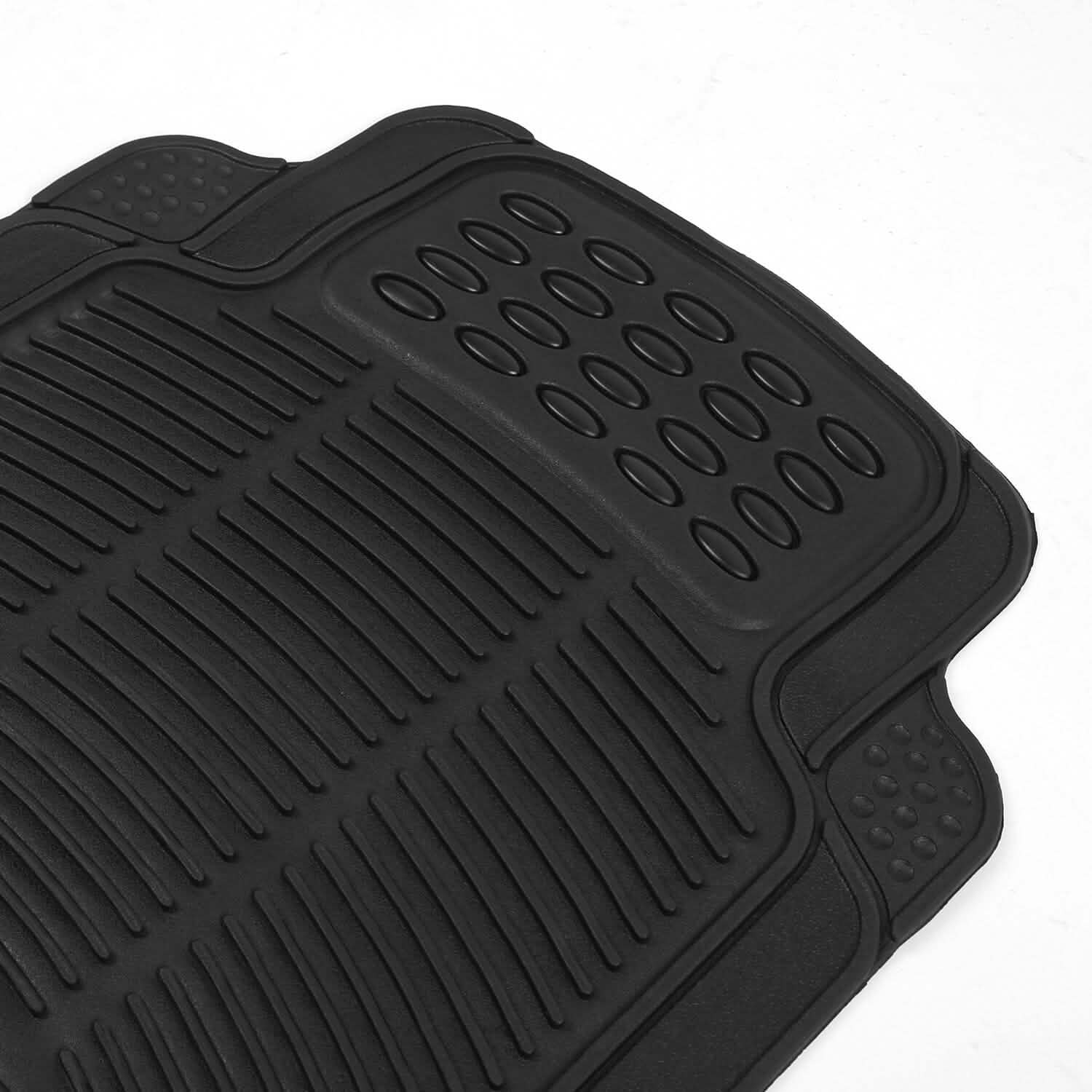 4-Pieces: Heavy Duty PVC Rubber Automotive Floor Mats with Trimmable Design Automotive - Tophatter Daily Deals