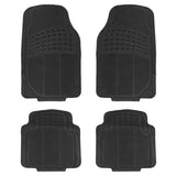 4-Pieces: Heavy Duty PVC Rubber Automotive Floor Mats with Trimmable Design Automotive - Tophatter Daily Deals