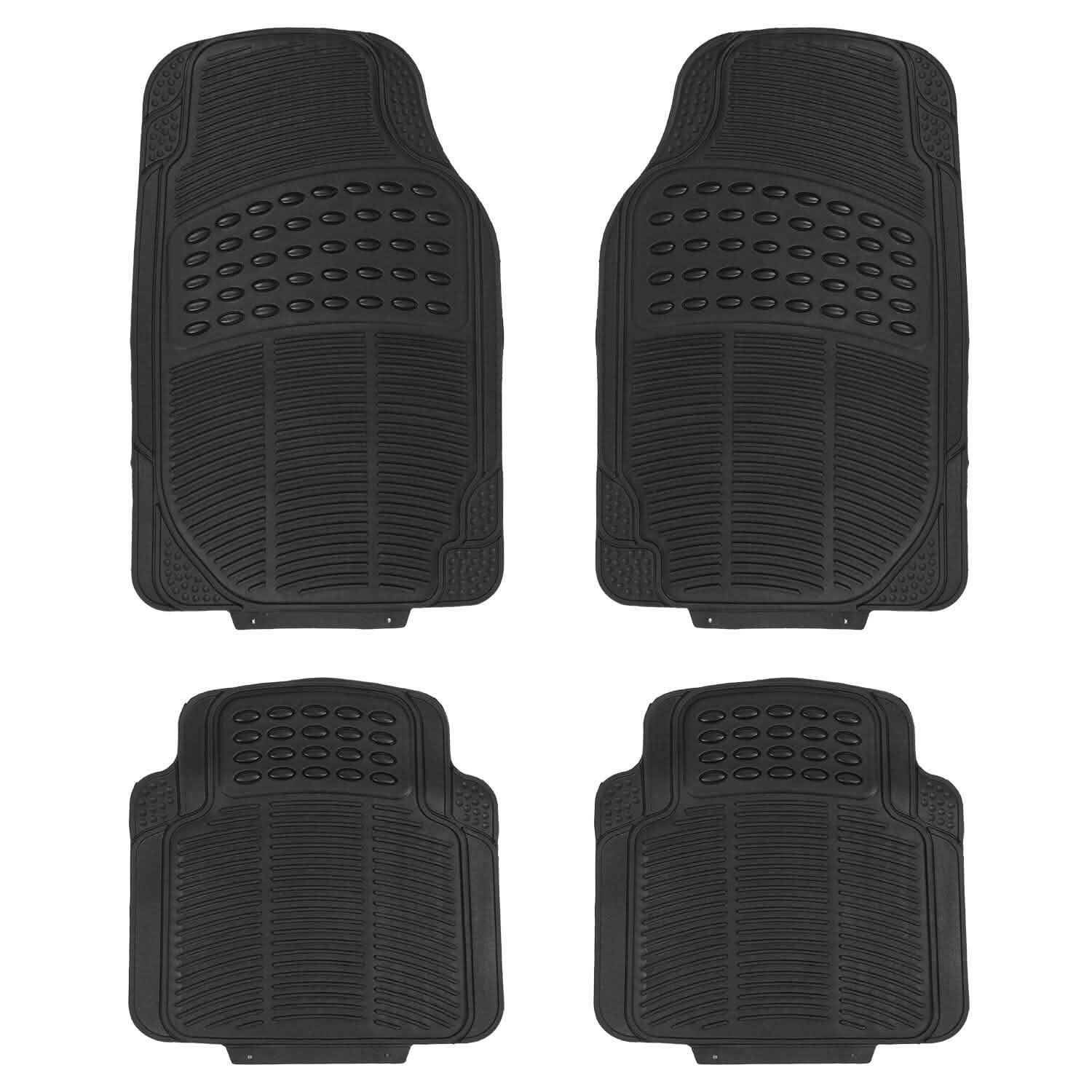 4-Pieces: Heavy Duty PVC Rubber Automotive Floor Mats with Trimmable Design Automotive - Tophatter Daily Deals