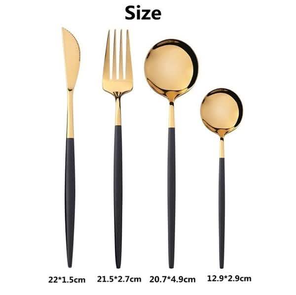 4-Pieces: Mirror Polish Dinnerware Set Stainless Steel Cutlery Set Flat Tableware Wine & Dining - Tophatter Daily Deals