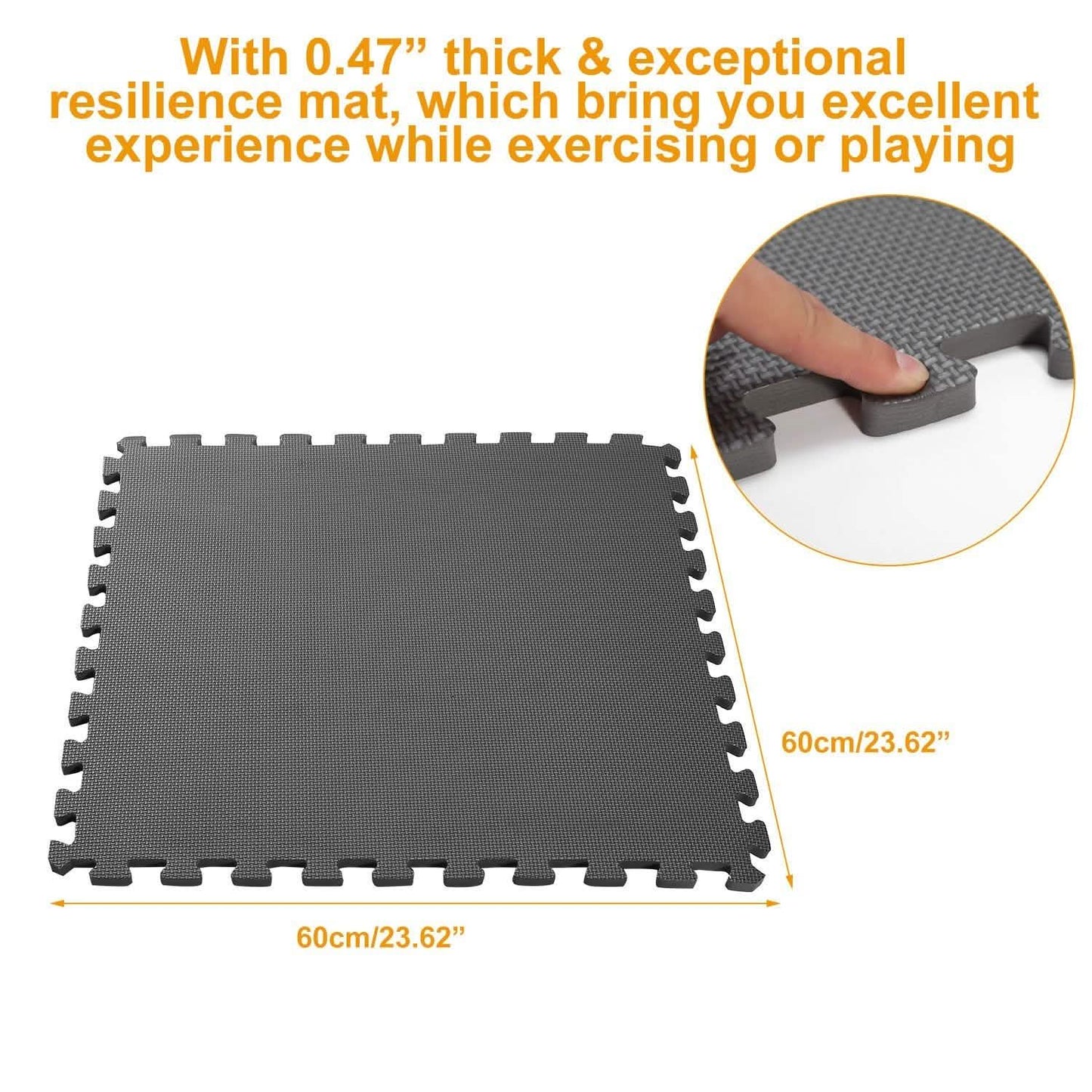 4-Pieces: Puzzle Exercise Foam Mat Fitness & Exercise - Tophatter Daily Deals