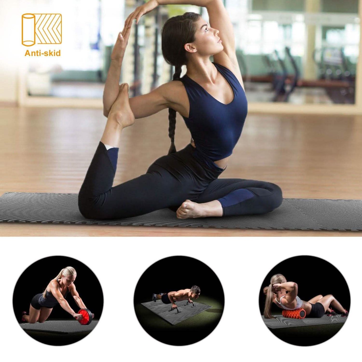 4-Pieces: Puzzle Exercise Foam Mat Fitness & Exercise - Tophatter Daily Deals
