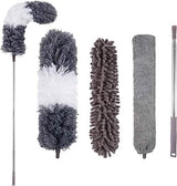 4-Pieces: Reusable Bendable Dusters with Extension Pole