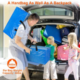 4-Pieces: Reusable Plastic Totes Blue Moving Bin Zippered Storage Bag Storage & Organization - Tophatter Daily Deals