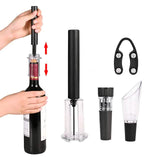 4-Pieces Set: Air Pump Wine Bottle Opener Wine & Dining - Tophatter Daily Deals