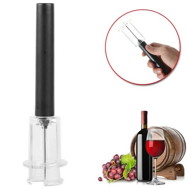4-Pieces Set: Air Pump Wine Bottle Opener Wine & Dining - Tophatter Daily Deals