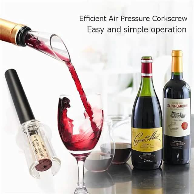 4-Pieces Set: Air Pump Wine Bottle Opener Wine & Dining - Tophatter Daily Deals