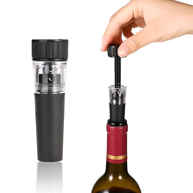 4-Pieces Set: Air Pump Wine Bottle Opener Wine & Dining - Tophatter Daily Deals