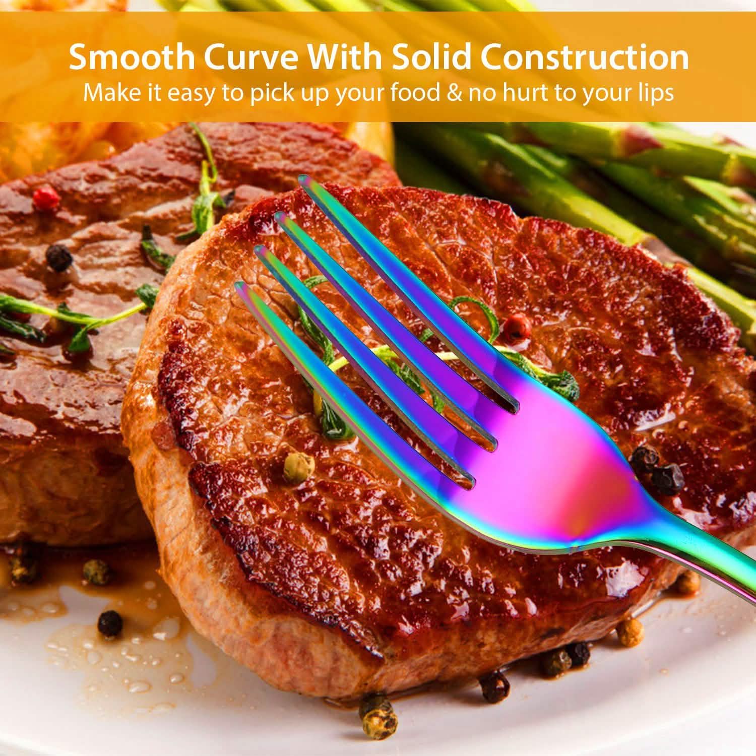 4-Pieces Set: Flatware Stainless Steel Silverware Cutlery Kitchen Set Wine & Dining - Tophatter Daily Deals