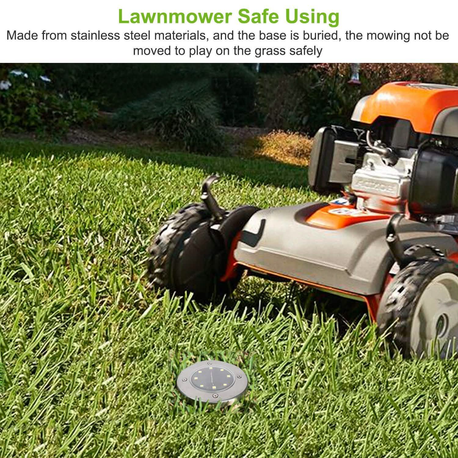 4-Pieces: Solar Powered Ground Light Outdoor Lighting - Tophatter Daily Deals