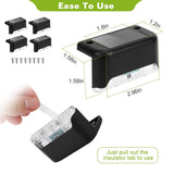 4-Pieces: Solar Powered LED Step Lights Outdoor Lighting - Tophatter Daily Deals