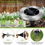 4-Pieces: Solar Waterproof Ground Light Outdoor Lighting - Tophatter Daily Deals