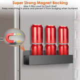 4-Pieces: Spice Rack Strong Magnetic Seasoning Storage Shelf with 8 Removable Hooks Kitchen Storage - Tophatter Daily Deals