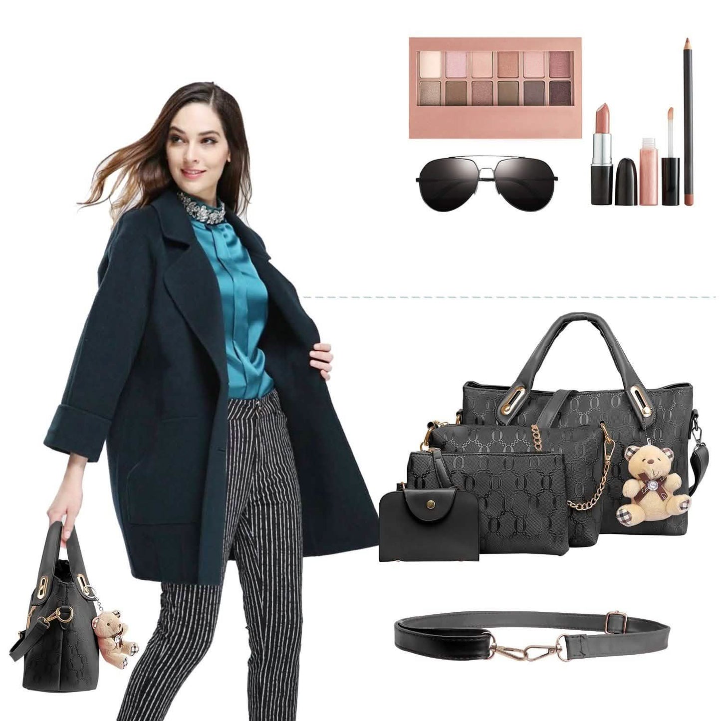 4-Pieces: Women Leather Handbag Handbags & Wallets - Tophatter Daily Deals
