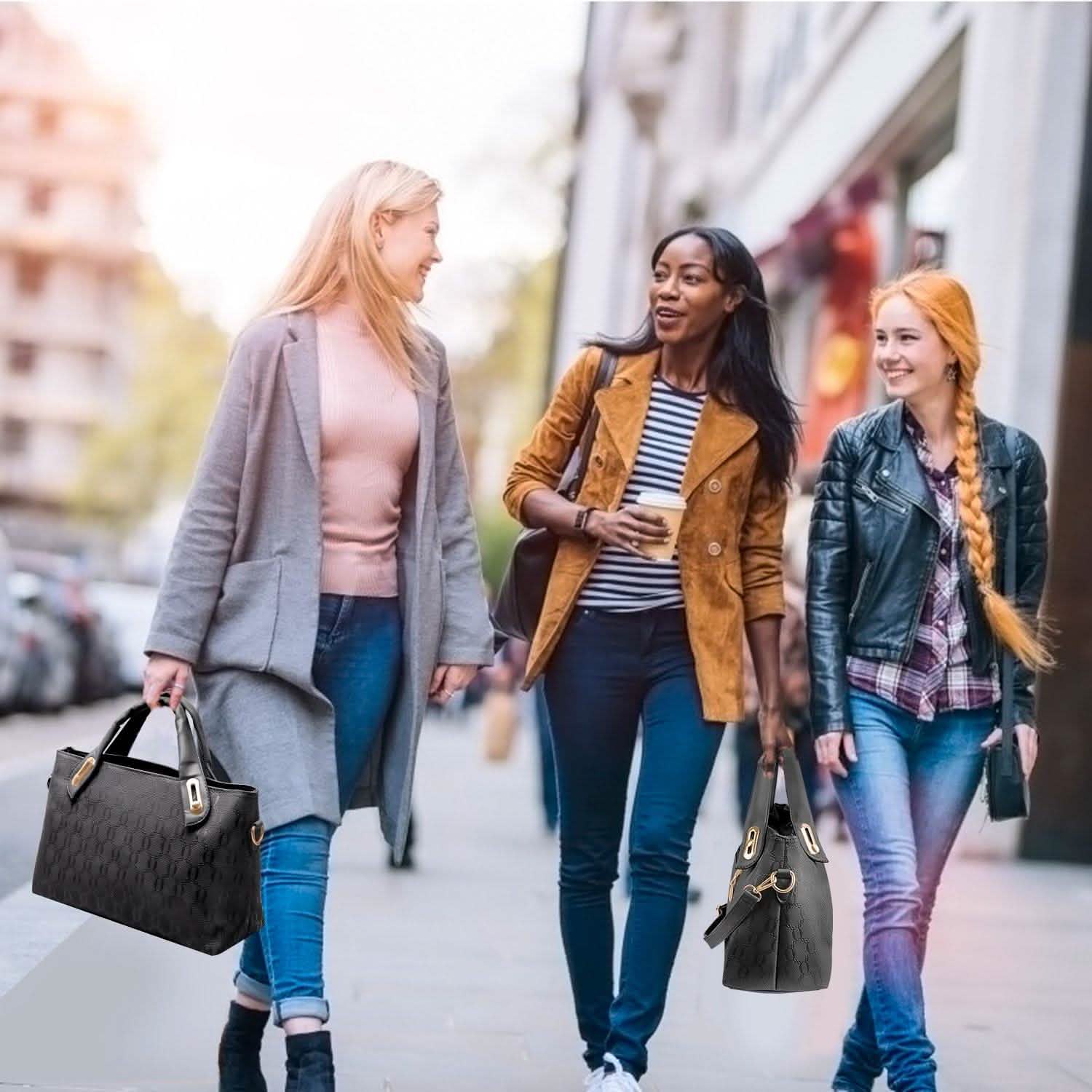 4-Pieces: Women Leather Handbag Handbags & Wallets - Tophatter Daily Deals