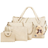 4-Pieces: Women Leather Handbag Gold Handbags & Wallets - Tophatter Daily Deals