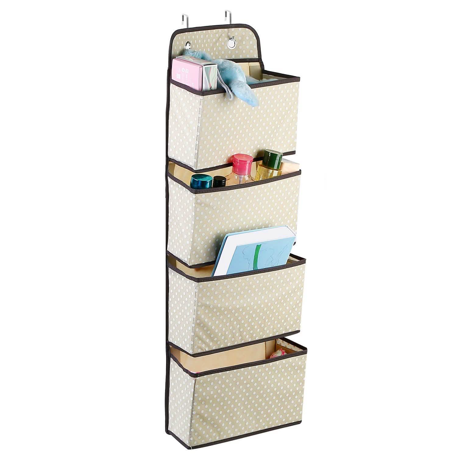 4-Pockets Wall Mount Closet Storage Organizer Storage & Organization - Tophatter Daily Deals