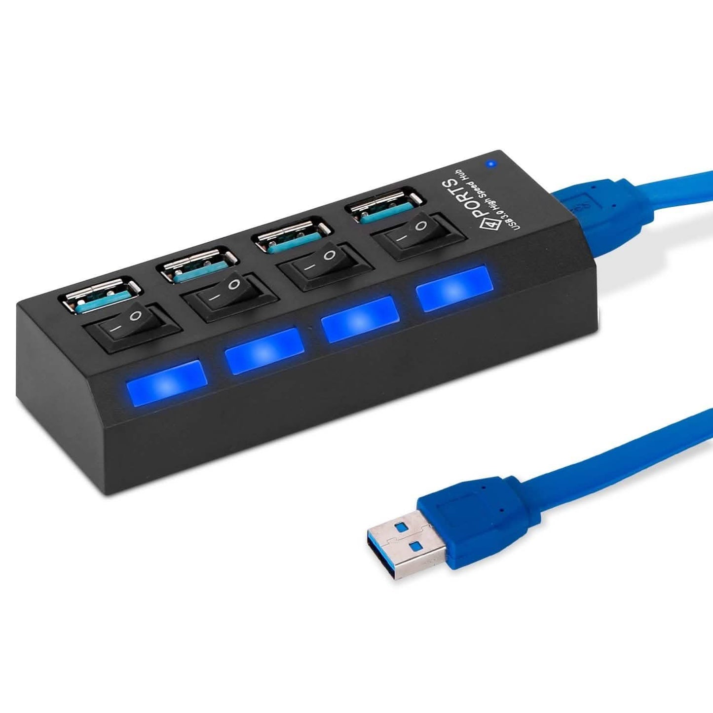 4 Port USB 3.0 Hub High Speed Adapter Computer Accessories - Tophatter Daily Deals