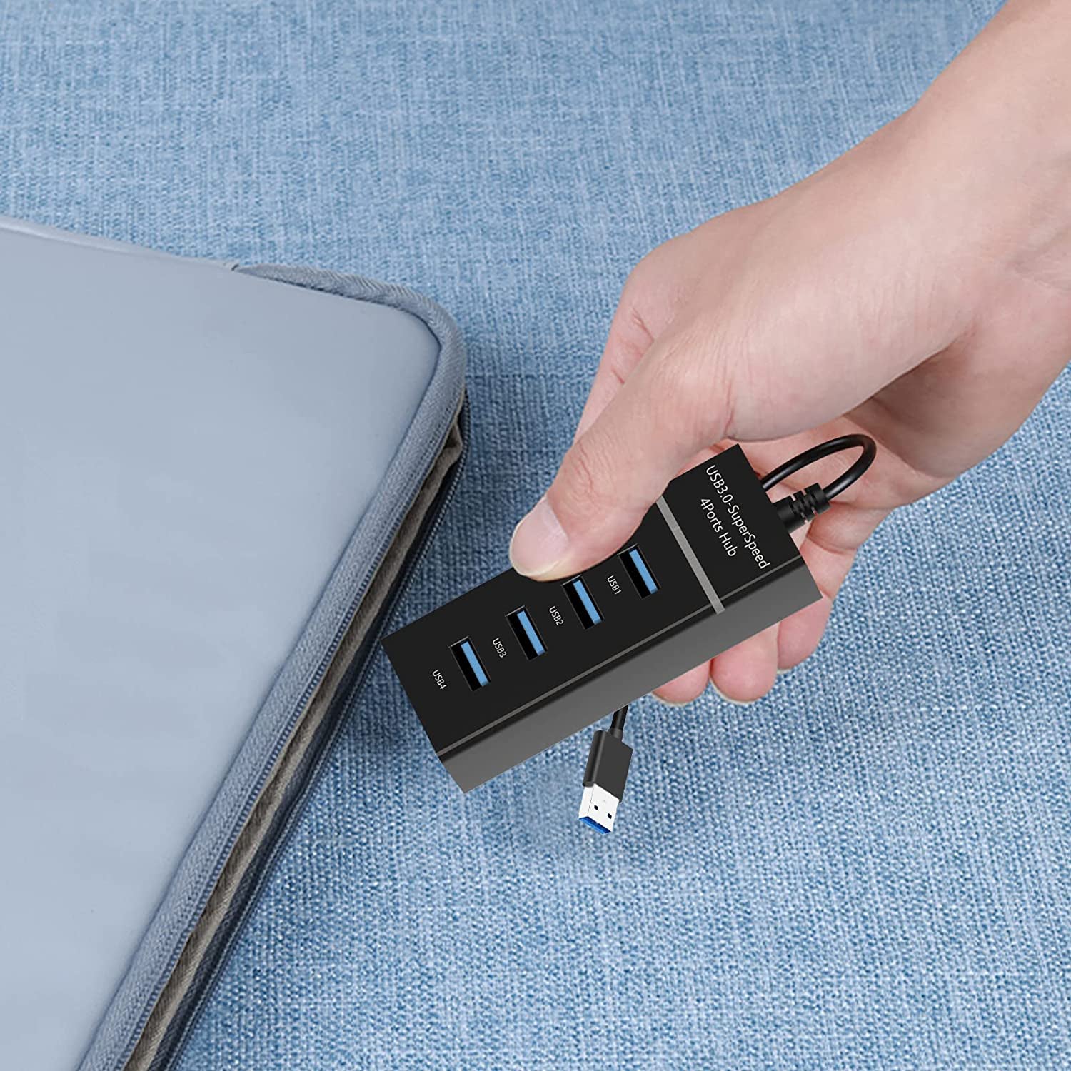 4-Port USB 3.0 USB Splitter with 3ft Extended Cable USB Splitter - Tophatter Daily Deals