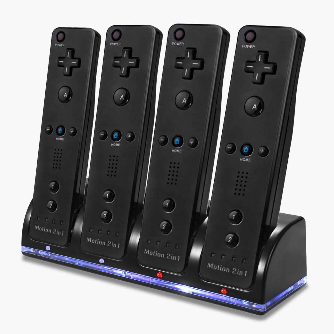 4 Remotes Charging Dock Black Video Games & Consoles - Tophatter Daily Deals