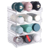 4-Tier Bottle Storage 12 Bottles Transparent Stackable Organizer Holder Shelf Kitchen Storage - Tophatter Daily Deals
