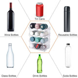 4-Tier Bottle Storage 12 Bottles Transparent Stackable Organizer Holder Shelf Kitchen Storage - Tophatter Daily Deals