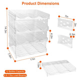 4-Tier Bottle Storage 12 Bottles Transparent Stackable Organizer Holder Shelf Kitchen Storage - Tophatter Daily Deals