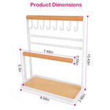 4-Tier Tabletop Wooden Jewelry Display Stand Storage & Organization - Tophatter Daily Deals