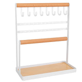 4-Tier Tabletop Wooden Jewelry Display Stand Storage & Organization - Tophatter Daily Deals