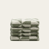 Umbra Australian Cotton Towels Sage & Ecru Washcloths (Set of 4) Bath - Tophatter Daily Deals