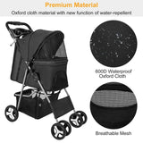 4 Wheels Pet Foldable Stroller Pet Supplies - Tophatter Daily Deals