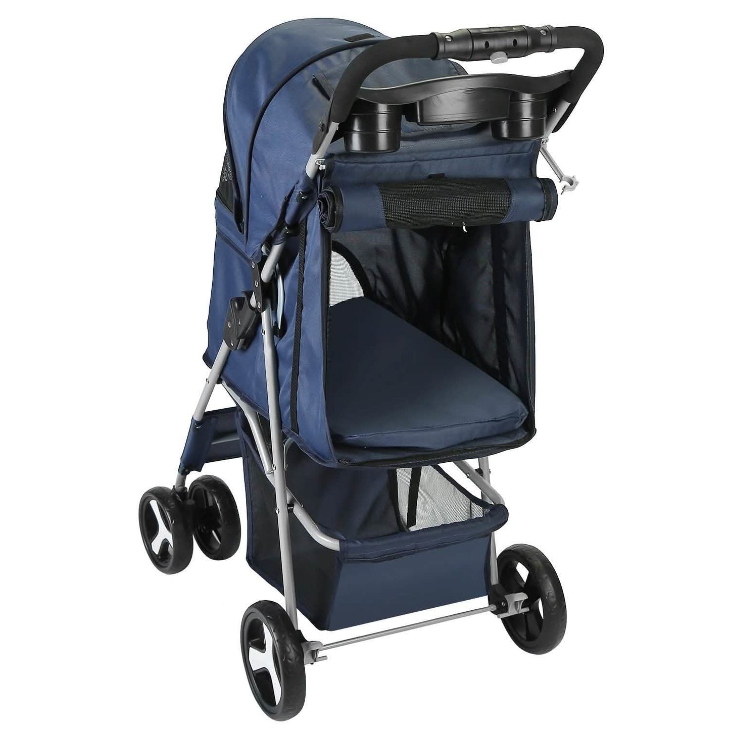 4 Wheels Pet Foldable Stroller Pet Supplies - Tophatter Daily Deals