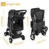 4 Wheels Pet Foldable Stroller Pet Supplies - Tophatter Daily Deals