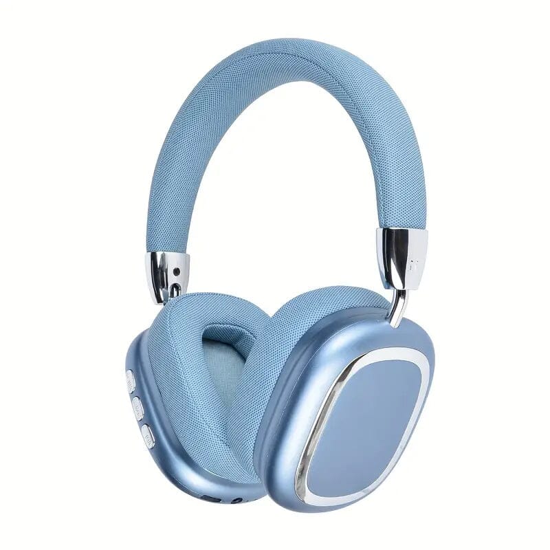 40-Hour Long-Lasting Wireless Noise-Cancelling Headphones Blue Over-Ear Headphones - Tophatter Daily Deals