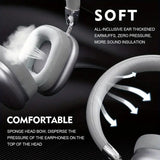 40-Hour Long-Lasting Wireless Noise-Cancelling Headphones Over-Ear Headphones - Tophatter Daily Deals