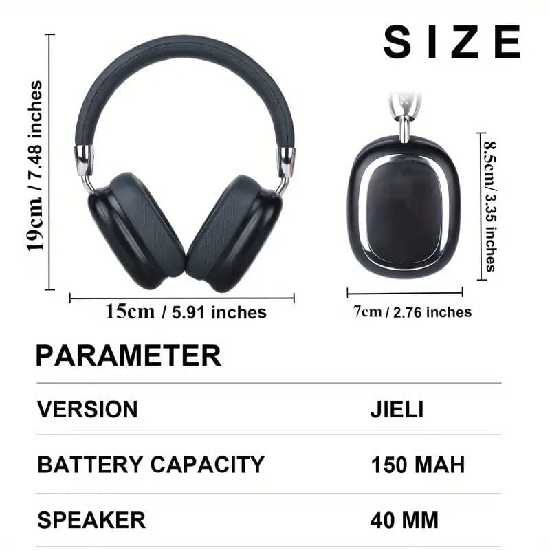 40-Hour Long-Lasting Wireless Noise-Cancelling Headphones Over-Ear Headphones - Tophatter Daily Deals